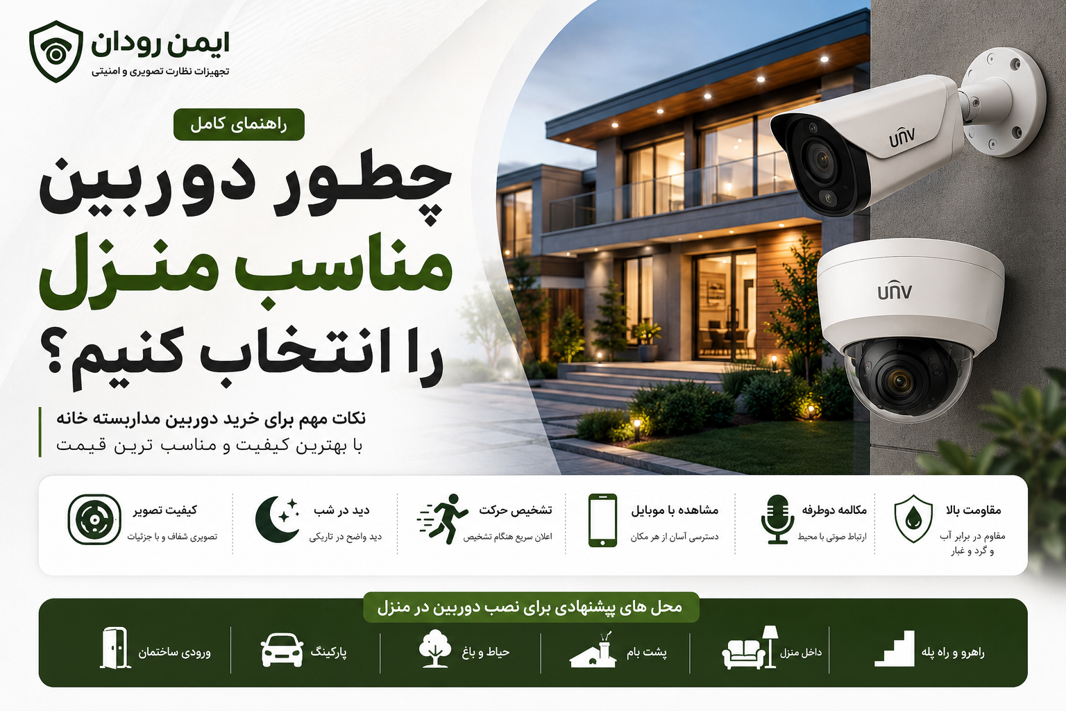 چطور دوربین مداربسته مناسب منزل را انتخاب کنیم؟