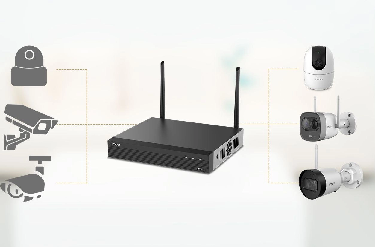 دستگاه ضبط تصاویر آیمو مدل NVR1108HS-S3/WL با قابلیت اتصال بی‌سیم و پشتیبانی از 8 کانال دوربین IP