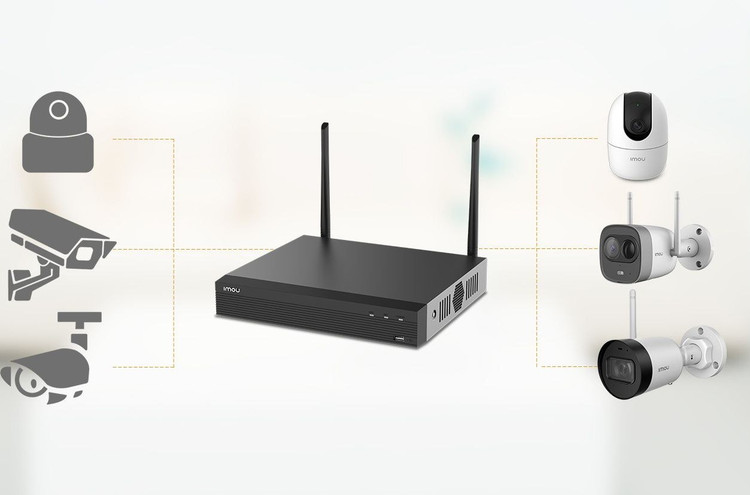 دستگاه ضبط تصاویر آیمو مدل NVR1108HS-S3/WL با قابلیت اتصال بیسیم و پشتیبانی از 8 کانال دوربین IP