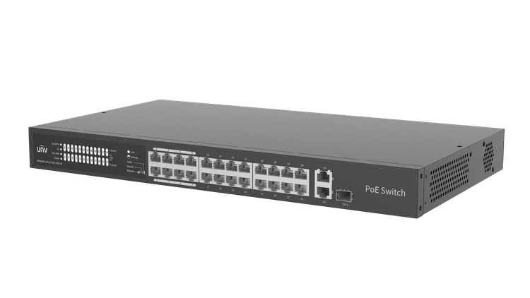 سوئیچ شبکه یونیویو NSW2020-24T1GT1GC-POE-IN بیست و چهار پورت PoE | ایمن رودان